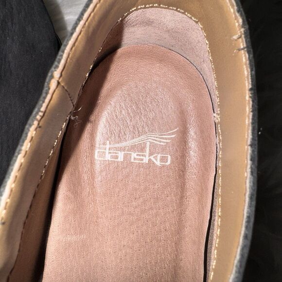 Dansko Ankle Wedge Boots Womens EU 41 Black Suede Leather Lace Up Oxford Shoes - Picture 5 of 11